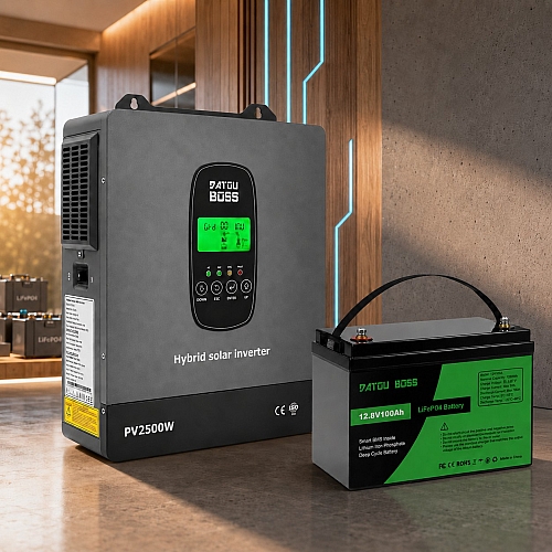 1,8 кВт Комплект резервного живлення Інвертор Datouboss + акумулятор 12V/100Ah для будинку, квартири
